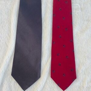 EUC- Lot of 2 Boston Traders Men's Neck Ties Diamond Vintage